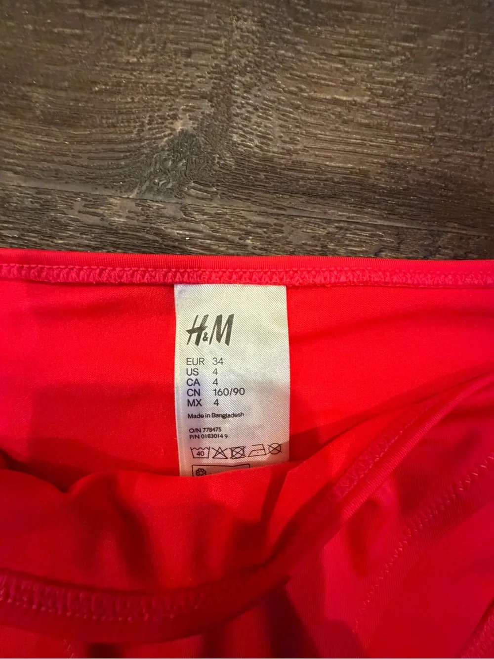 H&M Hot Pink Textured Bikini Set | Size 4 | Ruched